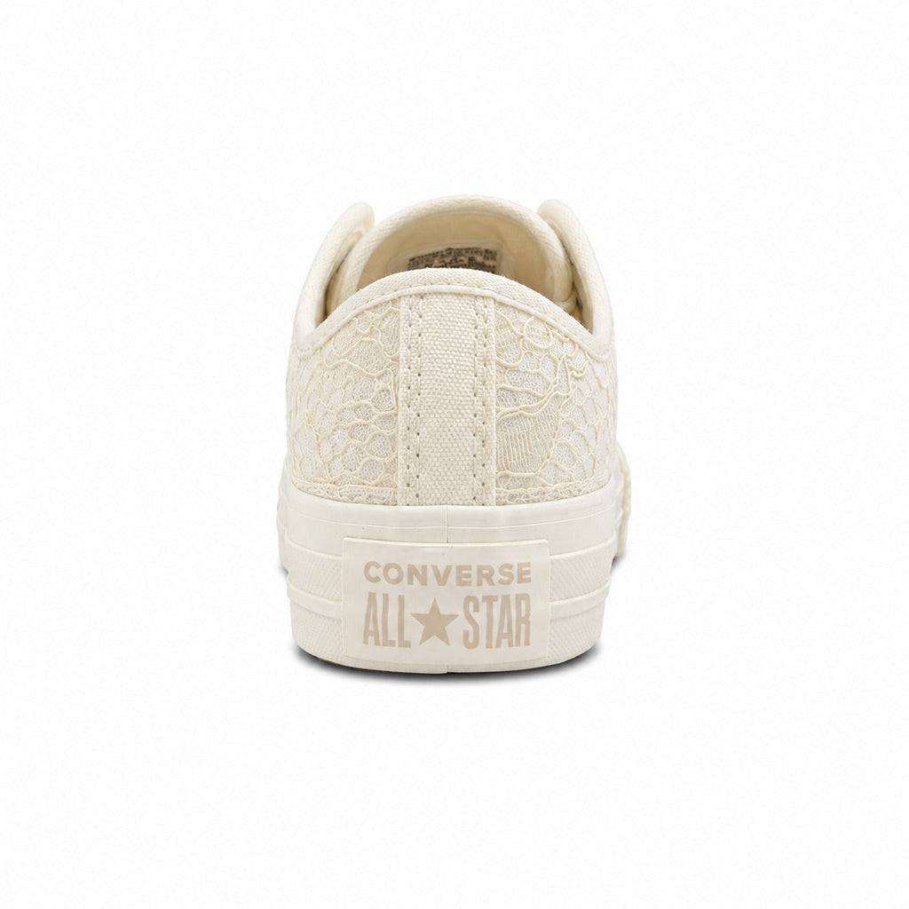 Converse Chuck 70 Low encaje crudo dorado detalle talón plataforma