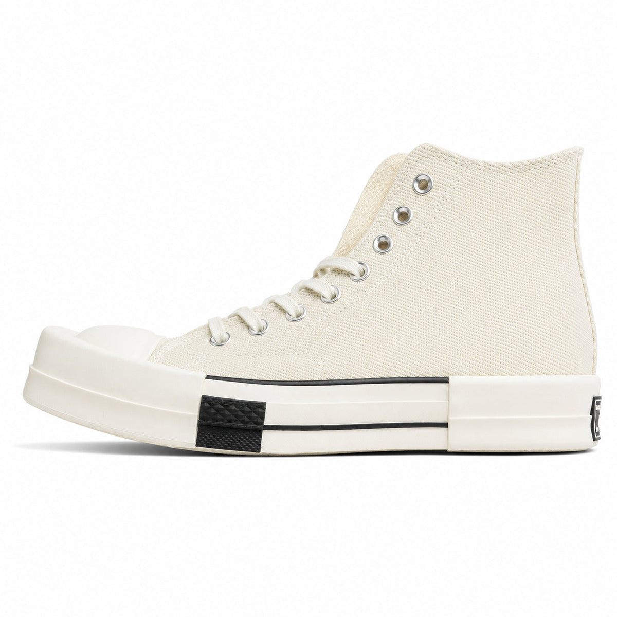 Converse Chuck 70 Plus Hi blanco negro suela bloque lateral izquierda