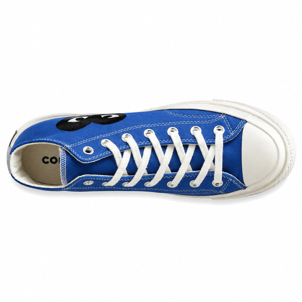 Converse CTAS 70 Hi Platform x Comme des Garçons Play azul negro vista superior