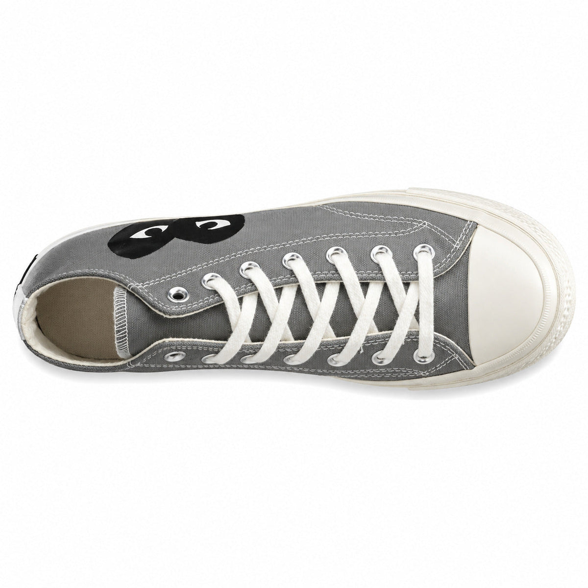 Converse CTAS 70 Hi Platform x Comme des Garçons Play gris negro vista superior