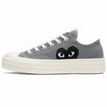 Converse CTAS 70 Low Platform x Comme des Garçons Play gris negro lateral izquierda