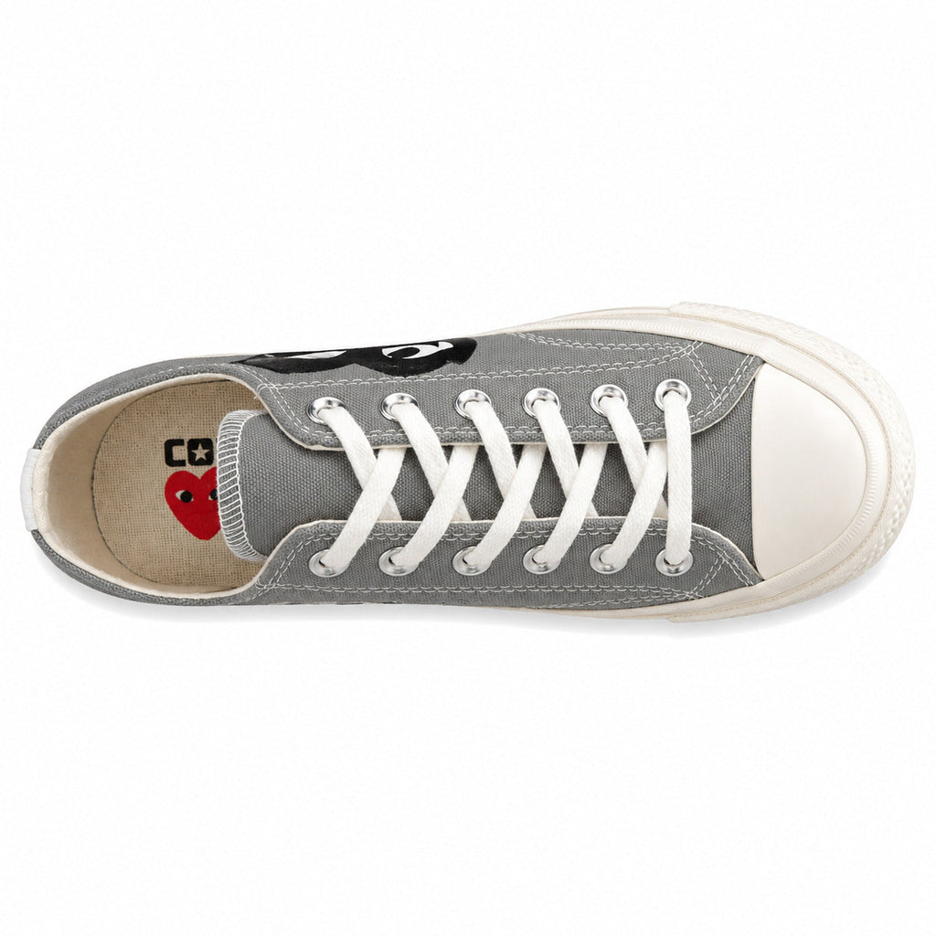 Converse CTAS 70 Low Platform x Comme des Garçons Play gris negro vista superior