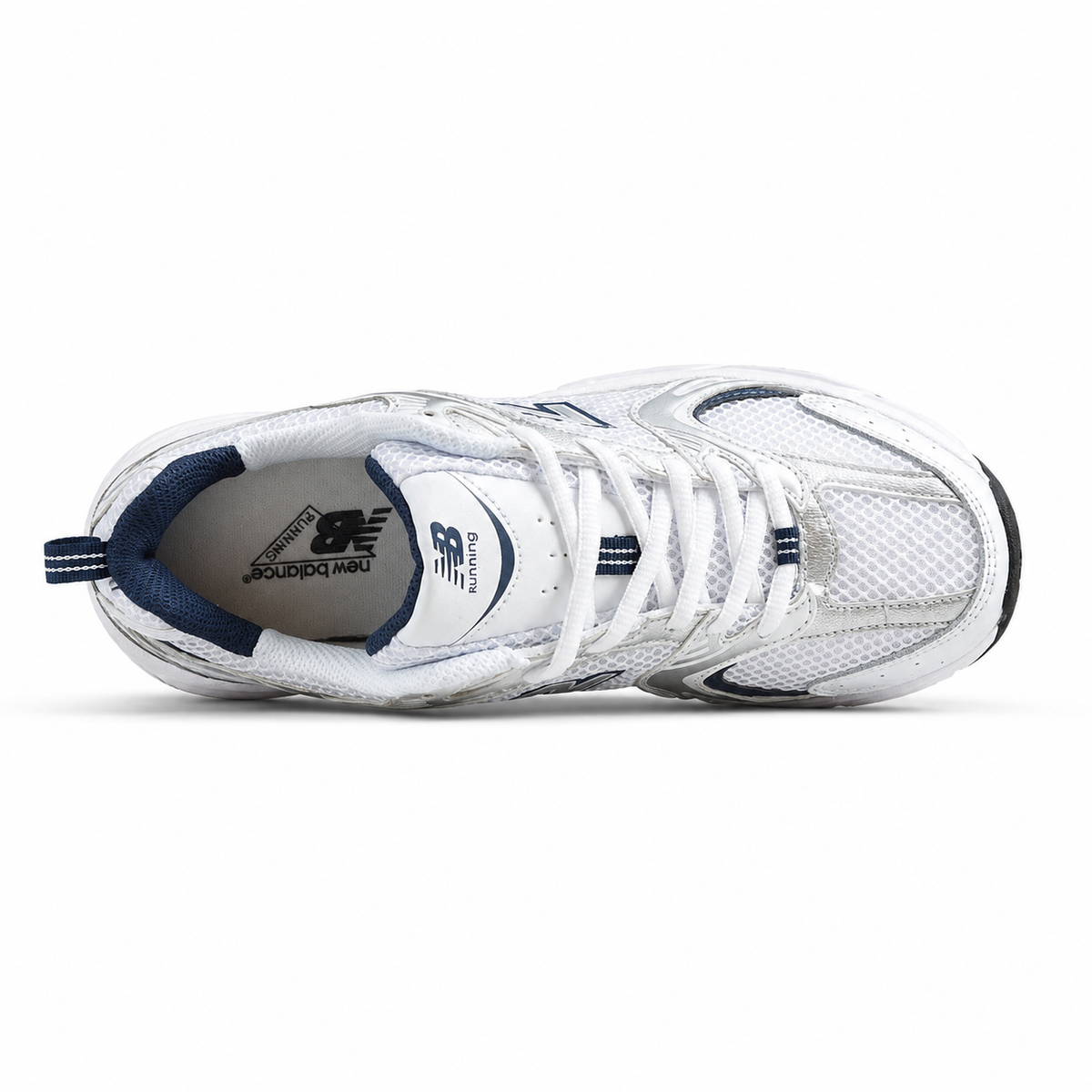 NB 530 Wit / Marineblauw