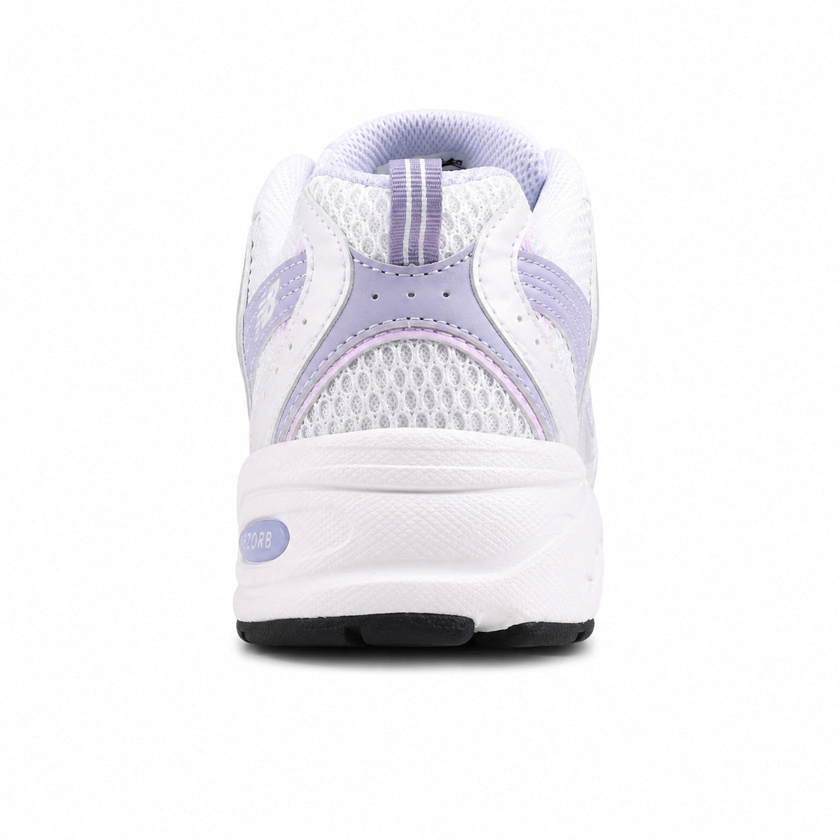 New Balance 530 blanco lila detalle talón ABZORB