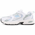 New Balance 530 blanco mint vista lateral izquierda