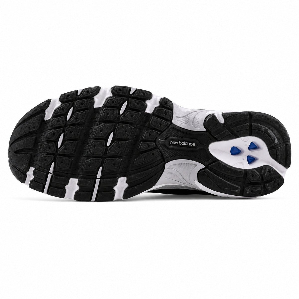 New Balance 530 plata azul suela inferior negra