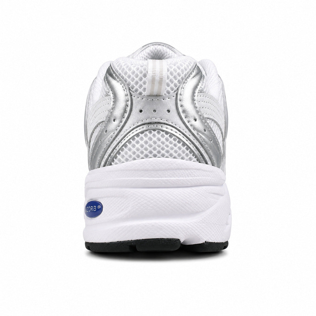 New Balance 530 plata azul detalle talón ABZORB azul