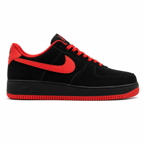 Nike Air Force 1 Low x Stussy negro rojo ante lateral derecho