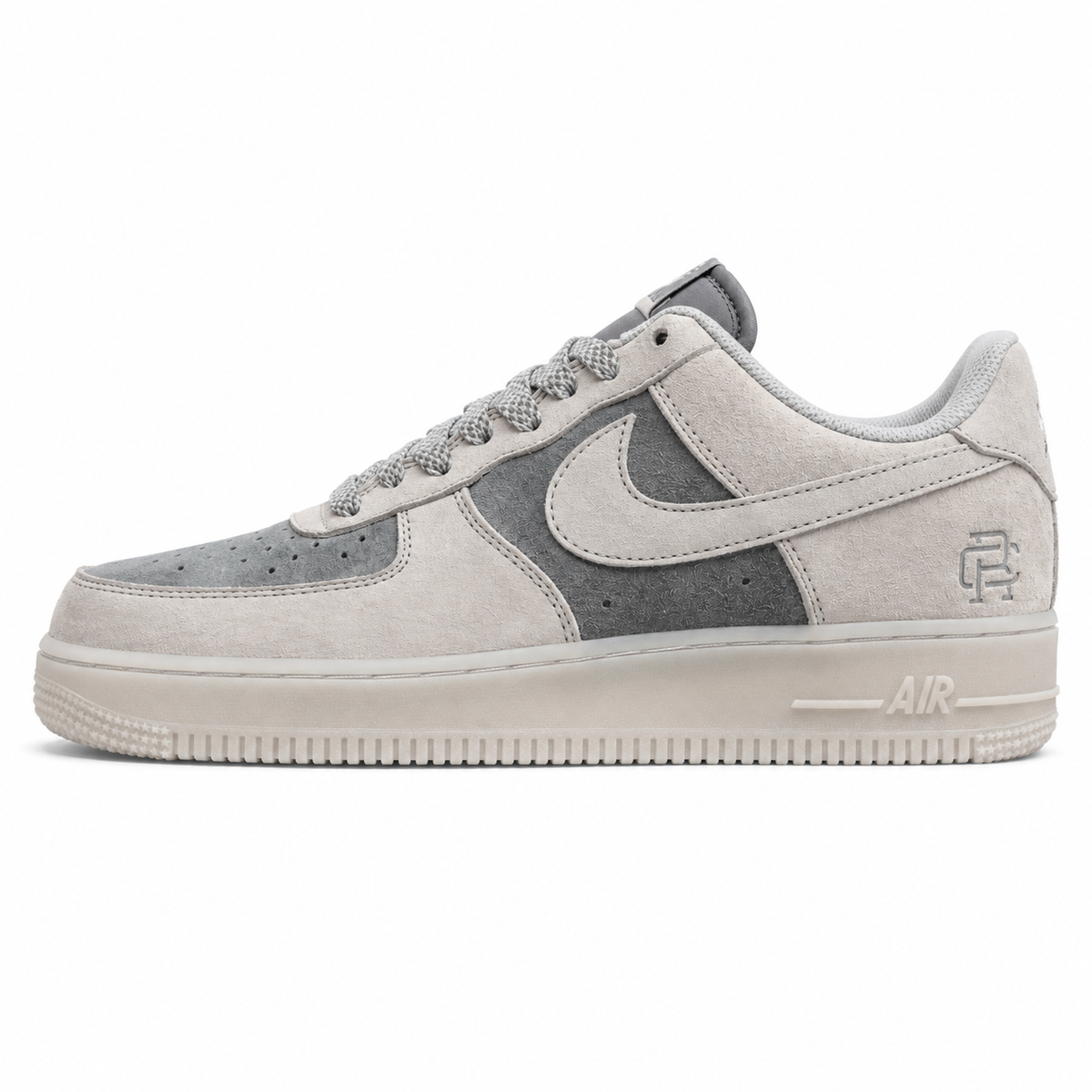 Nike Air Force 1 07 gris claro wolf grey suede lateral izquierda