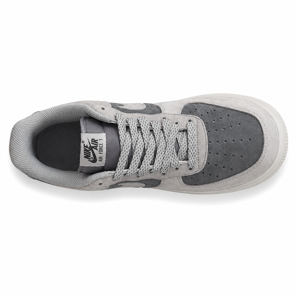 Nike Air Force 1 07 gris claro wolf grey suede vista superior