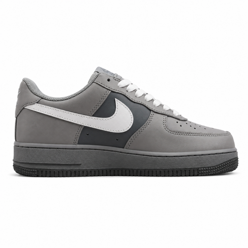Nike Air Force 1 07 gris oscuro blanco lateral derecha