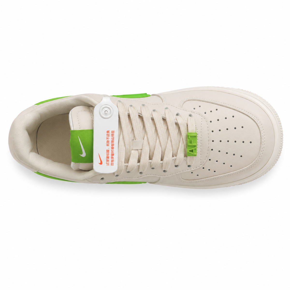 Nike Air Force 1 Low x Ambush blanco verde vista superior