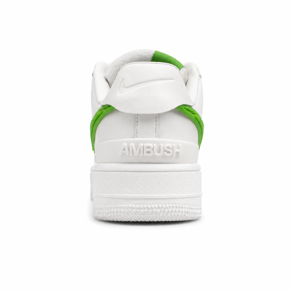 Nike Air Force 1 Low x Ambush blanco verde vista trasera