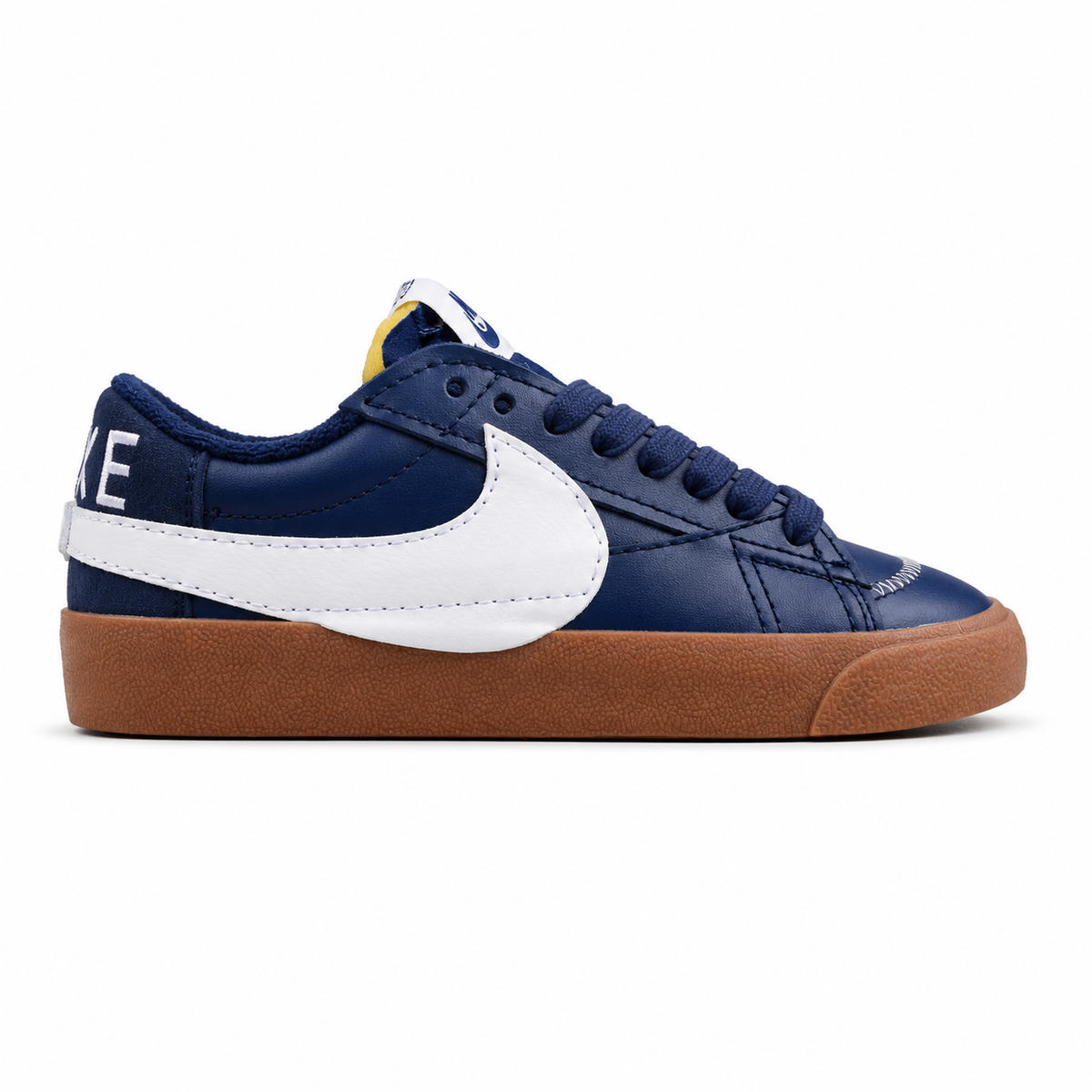 Nike Blazer Low 77 azul marino blanco gum lateral derecha