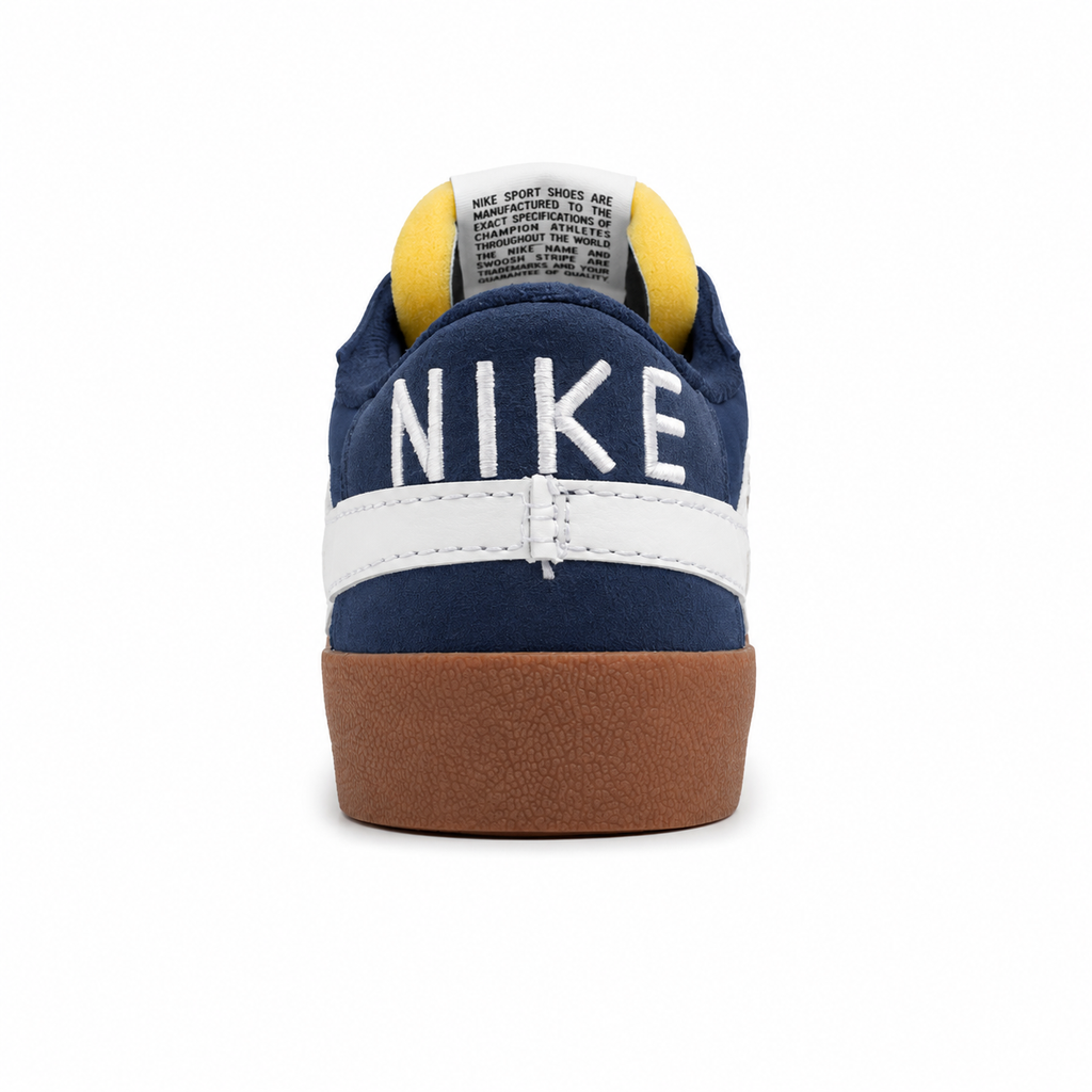 Nike Blazer Low 77 azul marino blanco gum vista trasera