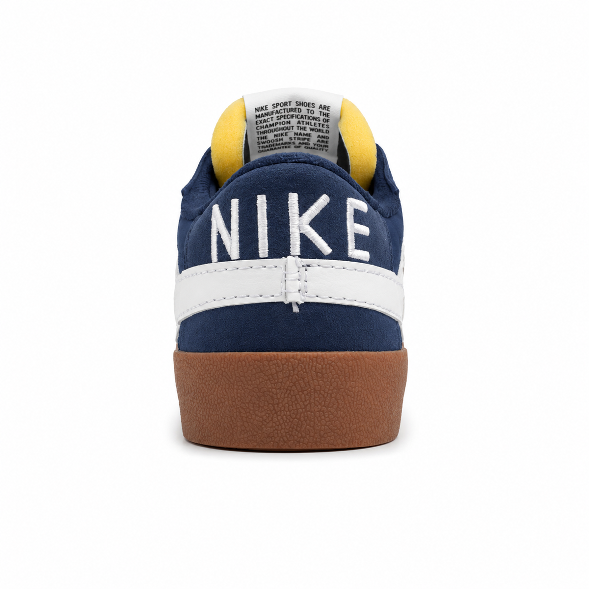Nike Blazer Low 77 azul marino blanco gum vista trasera