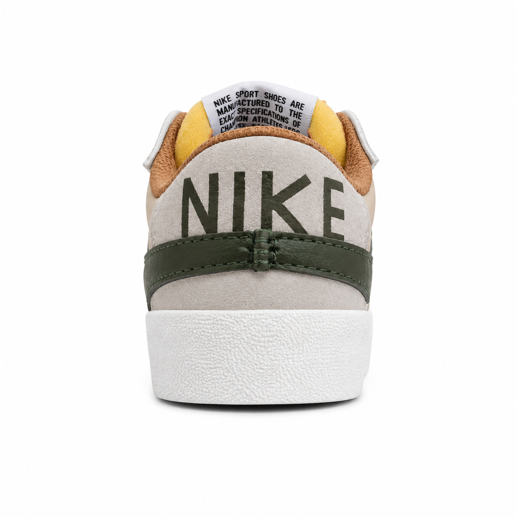 Nike Blazer Low 77 beige verde oliva vista trasera
