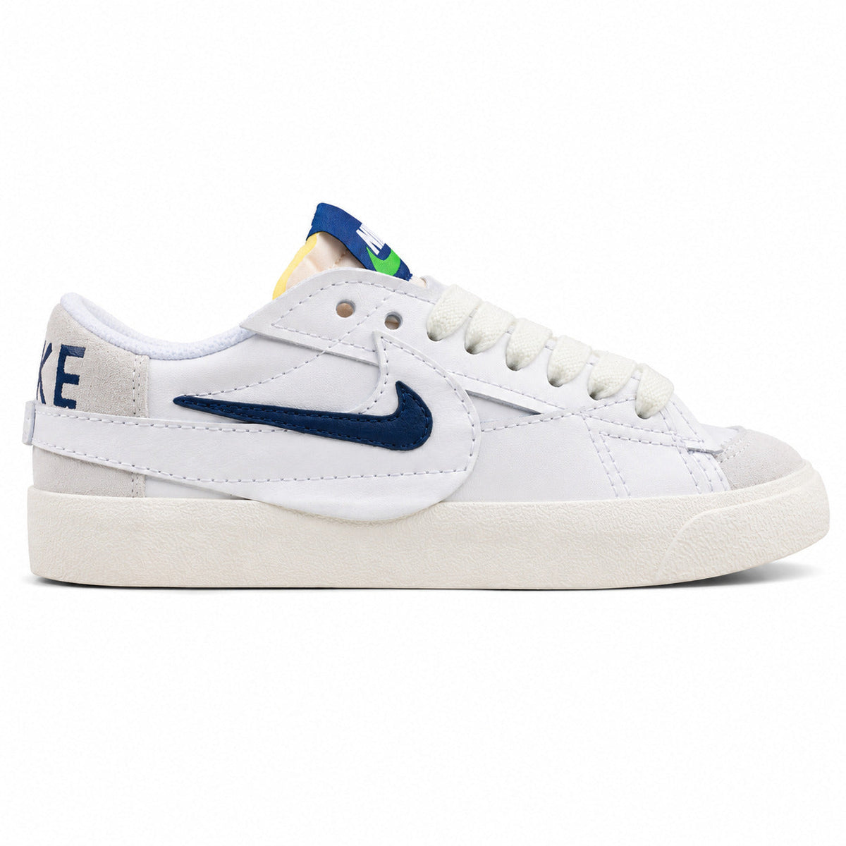 Nike Blazer Low 77 blanco azul marino lateral derecha