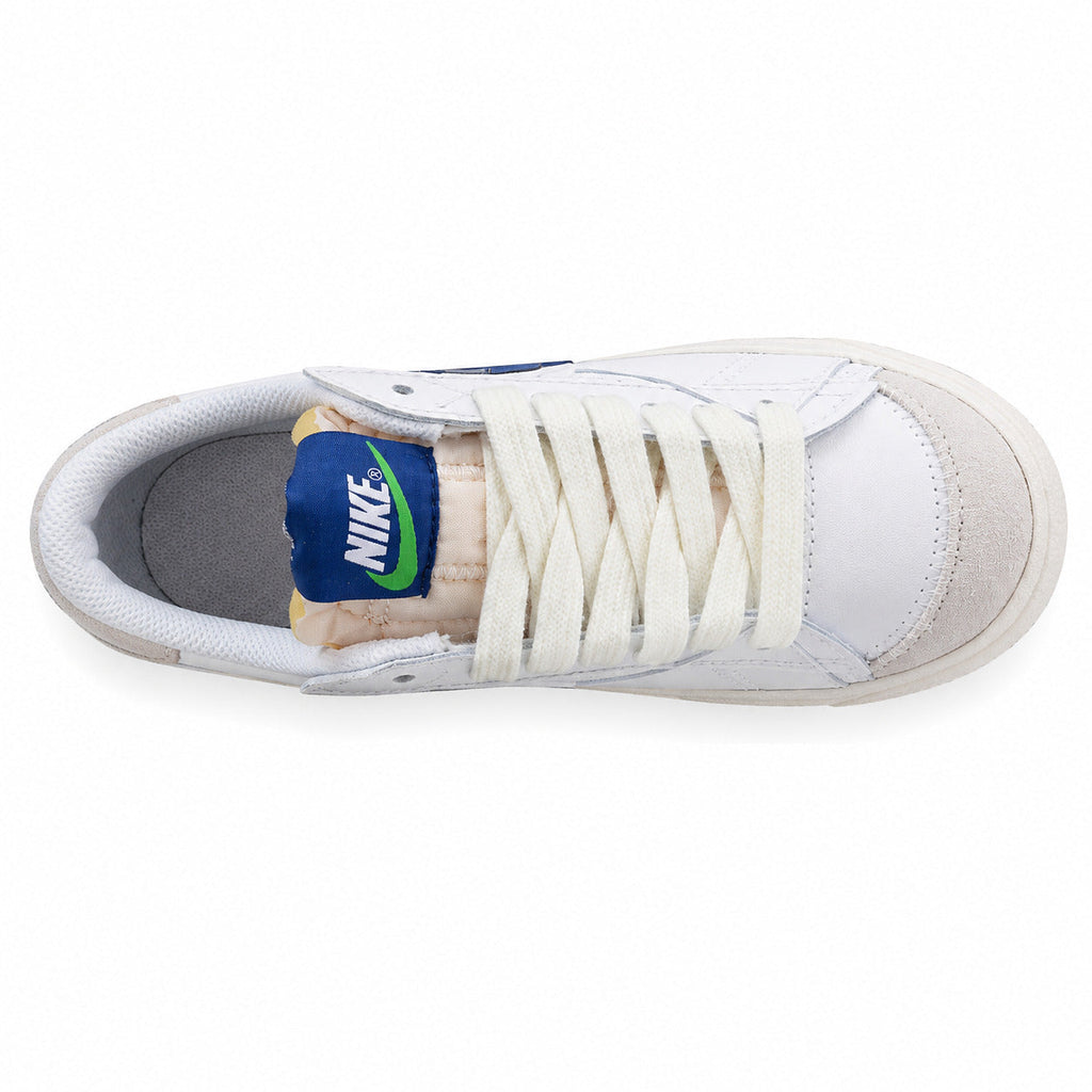 Nike Blazer Low 77 blanco azul marino vista superior