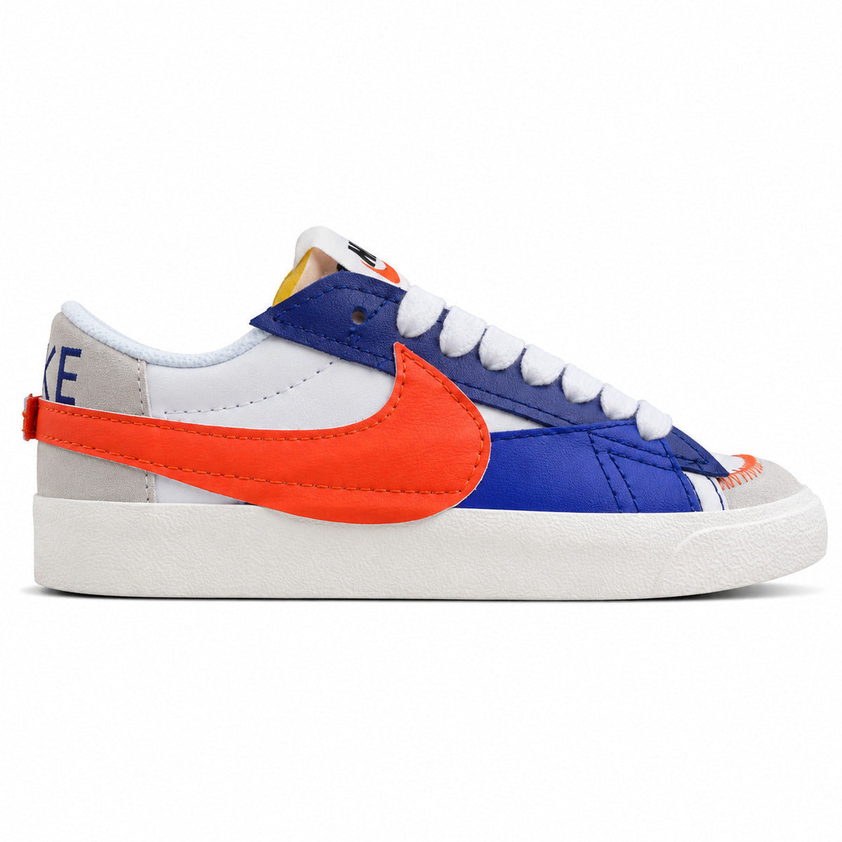 Nike Blazer Low 77 blanco azul naranja lateral derecha
