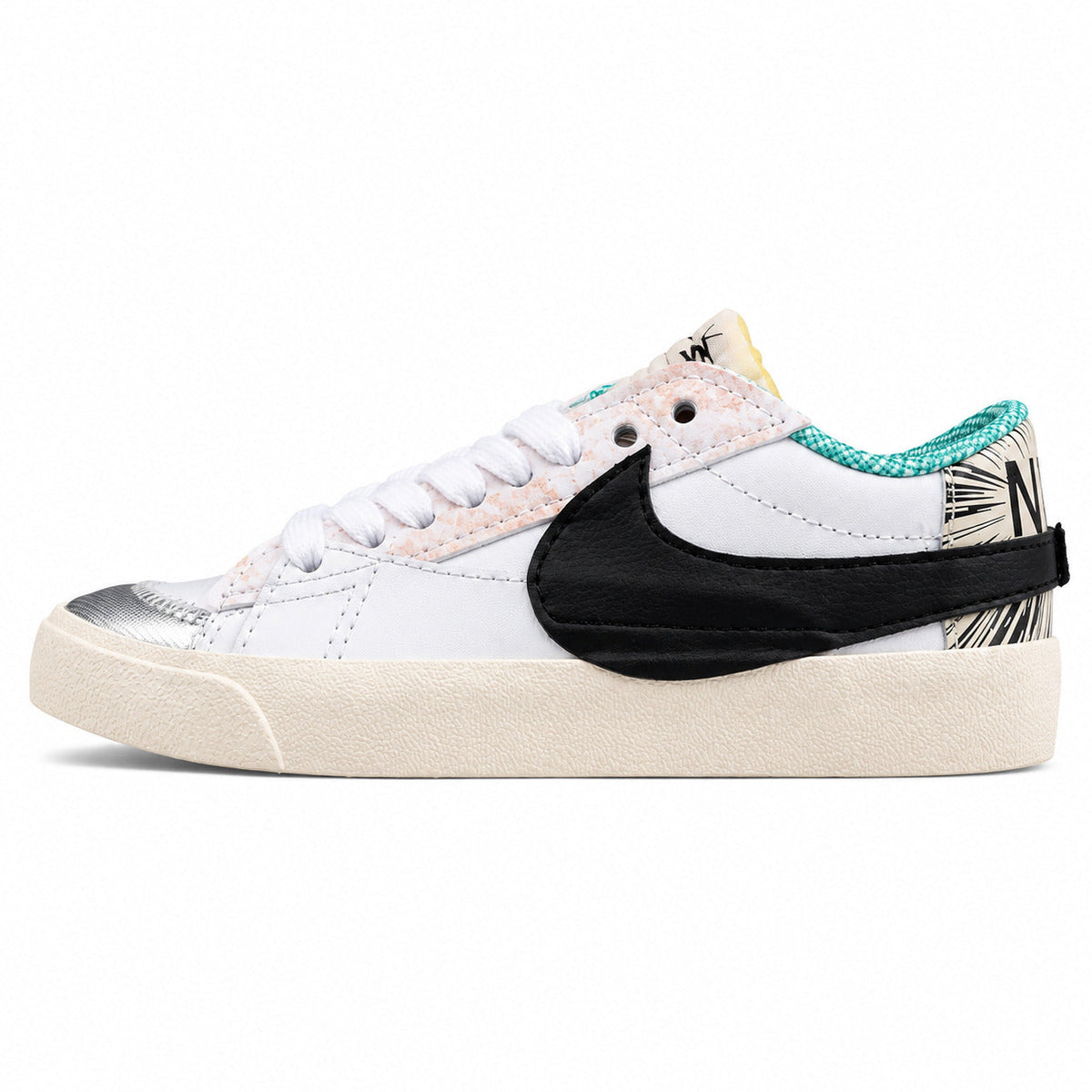 Nike Blazer Low 77 blanco multicolor lateral izquierda