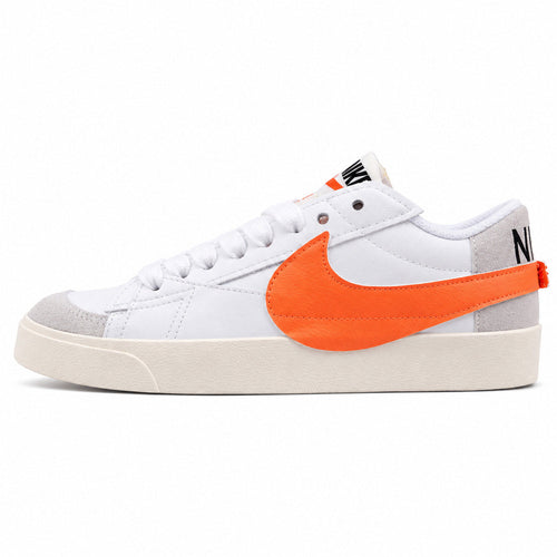 Nike Blazer Low 77 blanco naranja lateral izquierda
