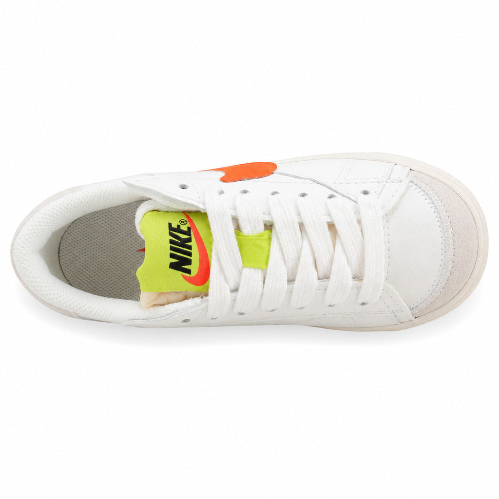 Nike Blazer Low 77 blanco naranja lima vista superior