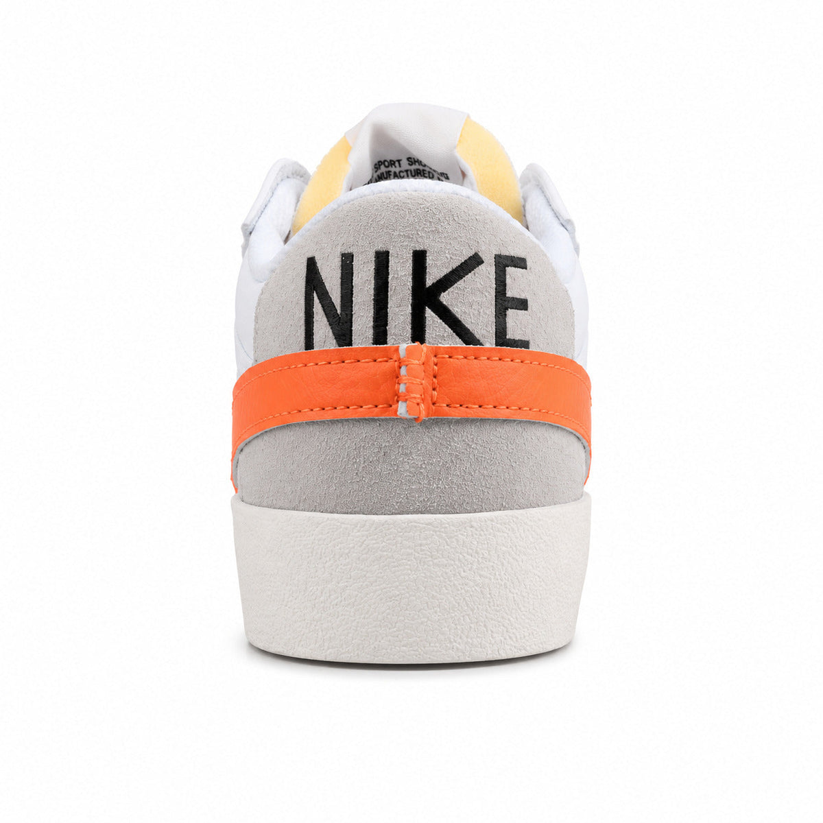 Nike Blazer Low 77 blanco naranja vista trasera