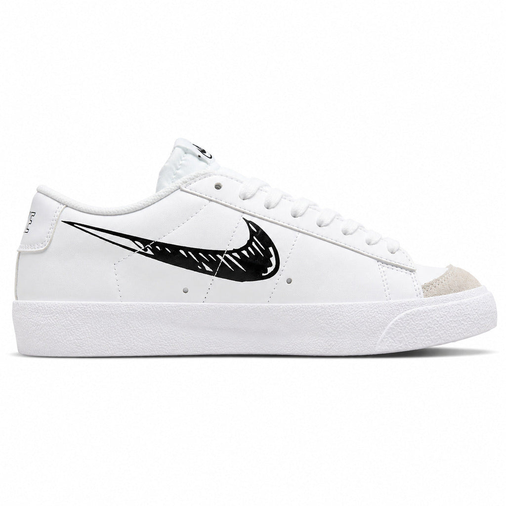 Nike Blazer Low 77 blanco negro lateral derecha