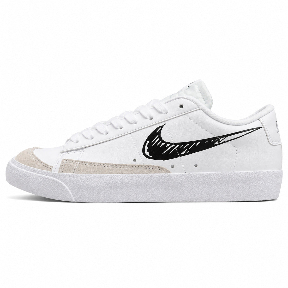 Nike Blazer Low 77 blanco negro lateral izquierda