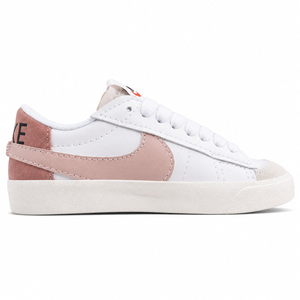 Nike Blazer Low 77 blanco rosa perfil lateral izquierdo