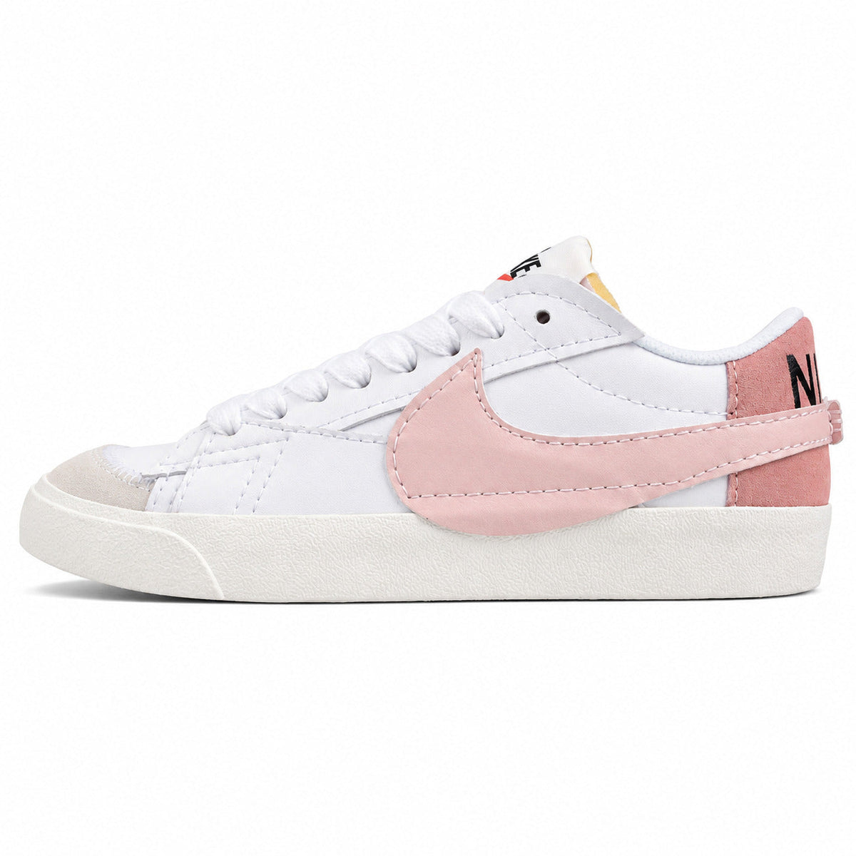 Nike Blazer Low 77 blanco rosa lateral izquierda