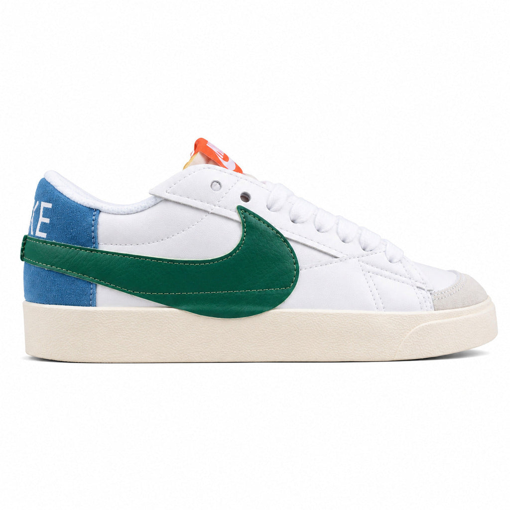 Nike Blazer Low 77 blanco verde azul lateral derecha