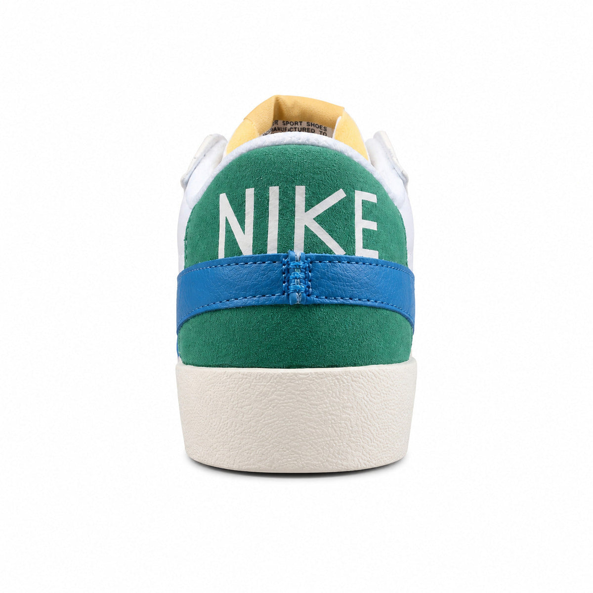 Nike Blazer Low 77 verde azul detalle talón Nike