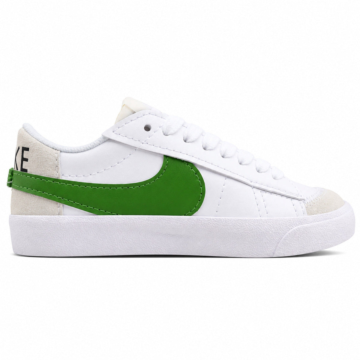 Nike Blazer Low 77 blanco verde perfil lateral izquierdo