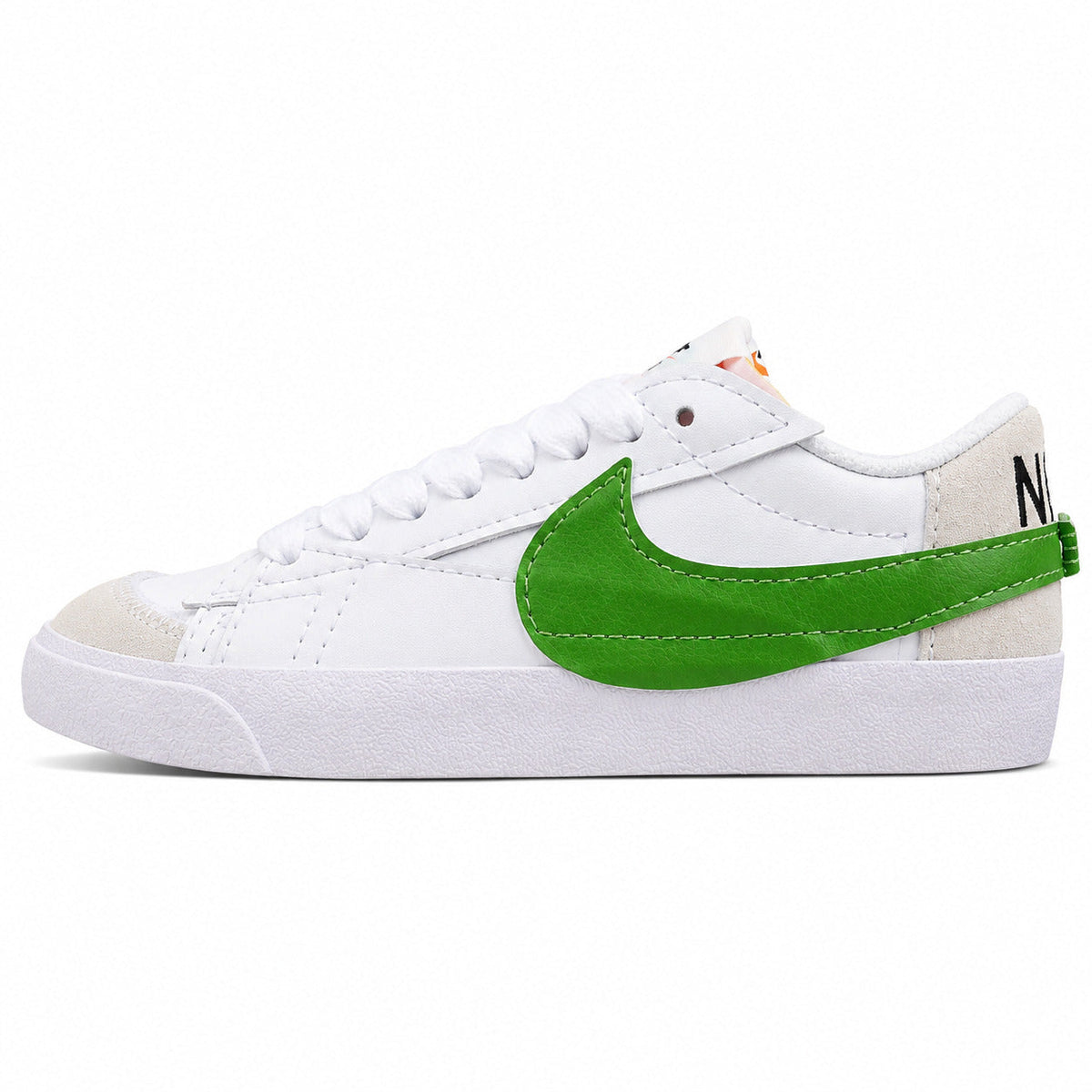 Nike Blazer Low 77 blanco verde lateral izquierda