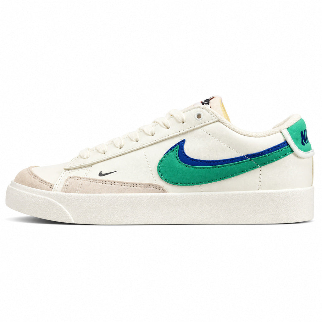 Nike Blazer Low 77 crema verde azul marino lateral izquierda