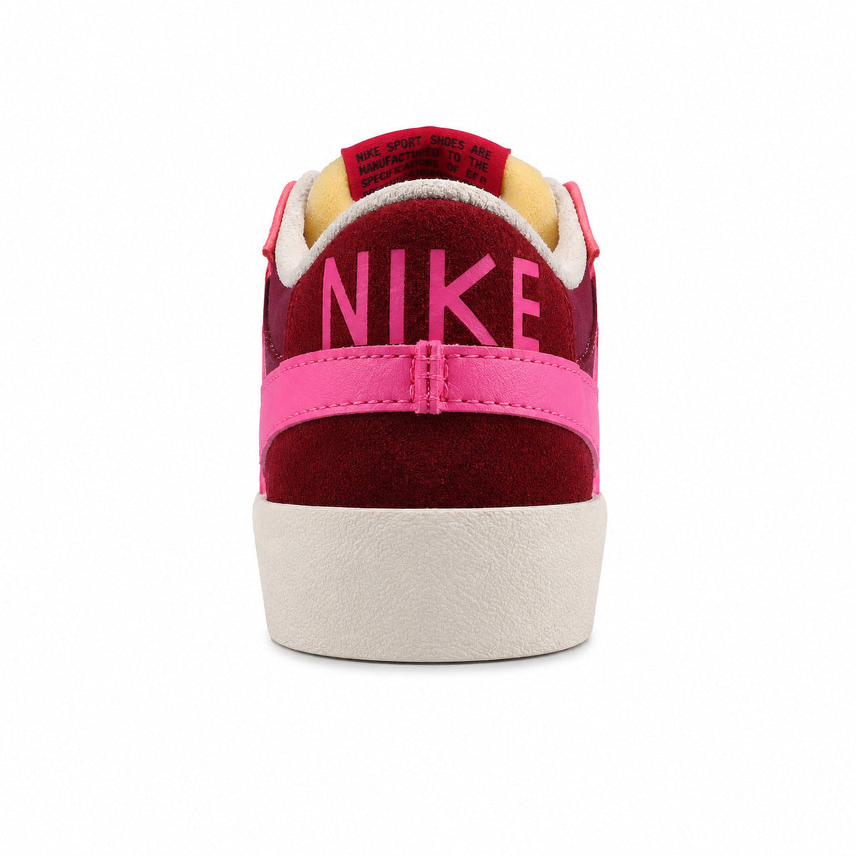 Nike Blazer Low 77 rojo granate rosa detalle talón Nike
