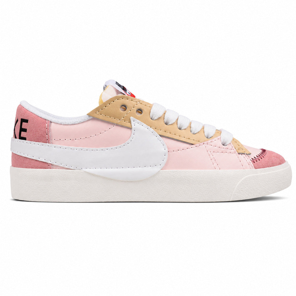 Nike Blazer Low 77 rosa beige blanco lateral derecha
