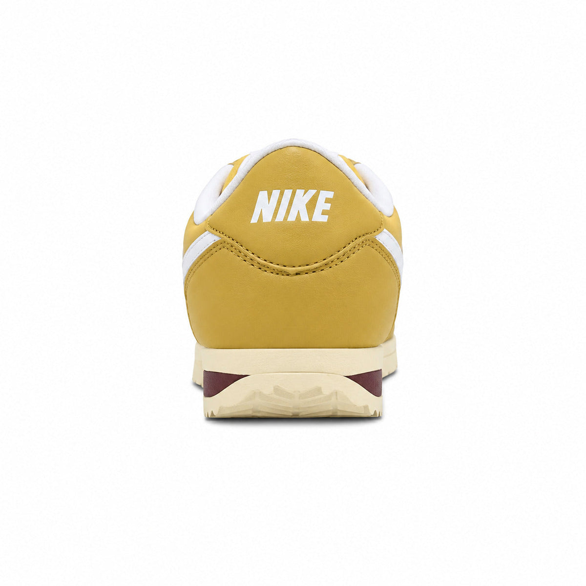 Nike Cortez amarillo blanco detalle talón