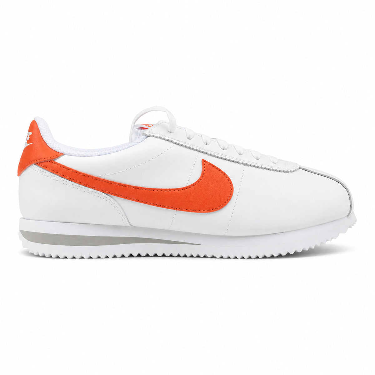 Nike Cortez blanco naranja lateral derecha