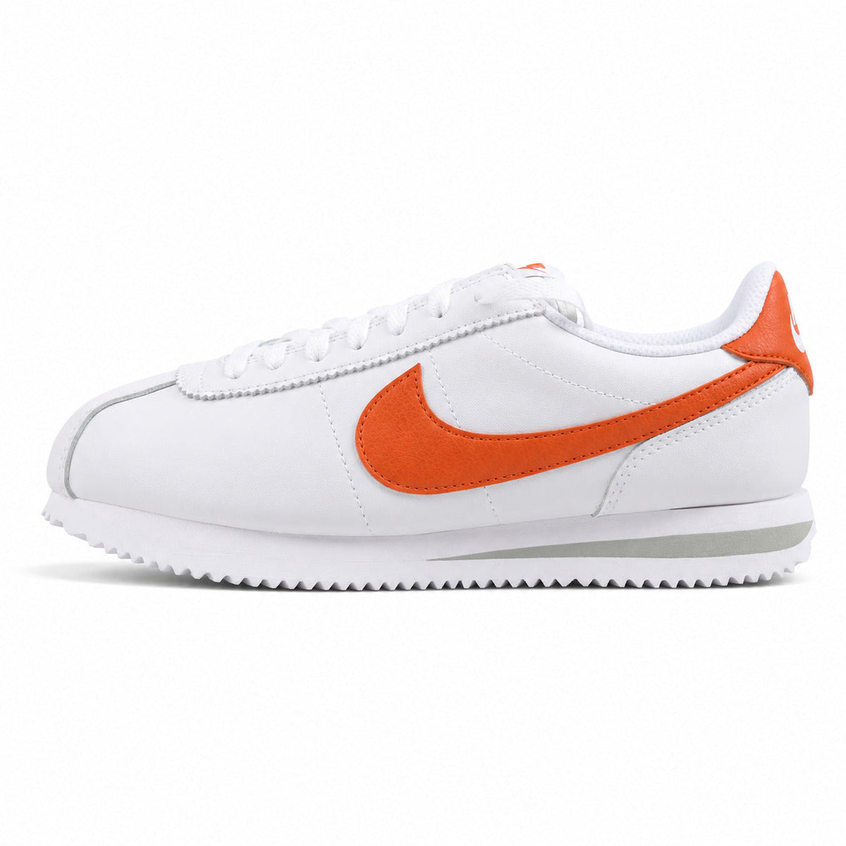Nike Cortez blanco naranja lateral izquierda