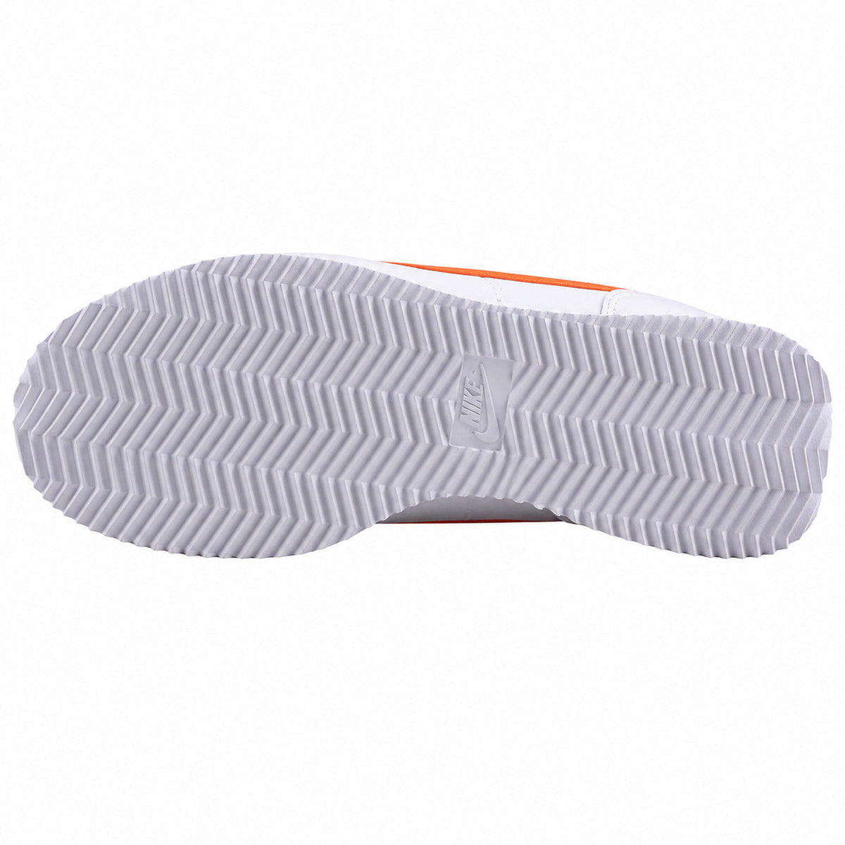 Nike Cortez blanco naranja detalle suela