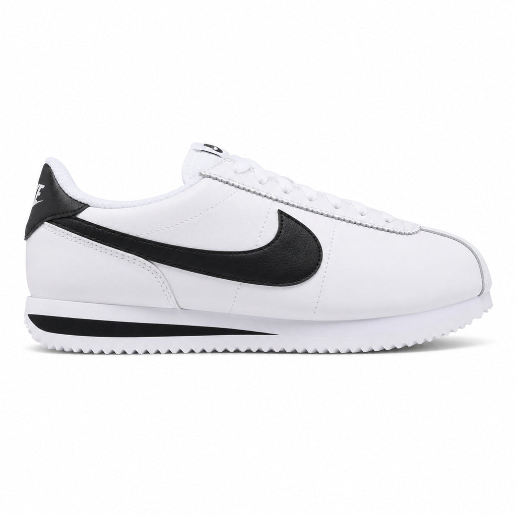 Nike Cortez blanco negro lateral derecha