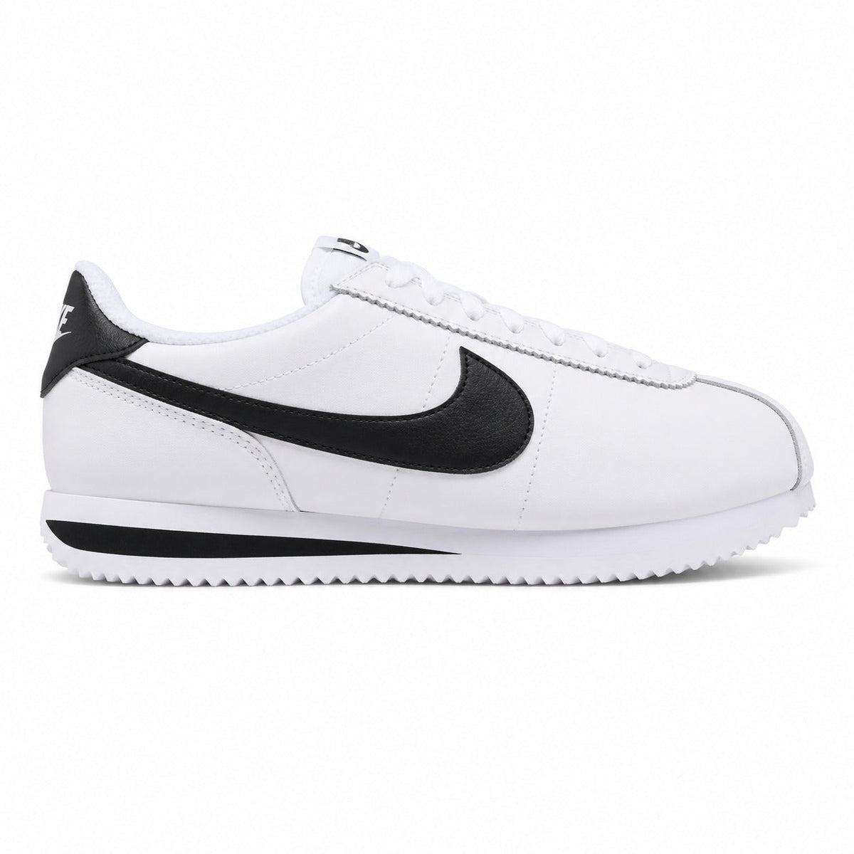 Nike Cortez blanco negro lateral derecha