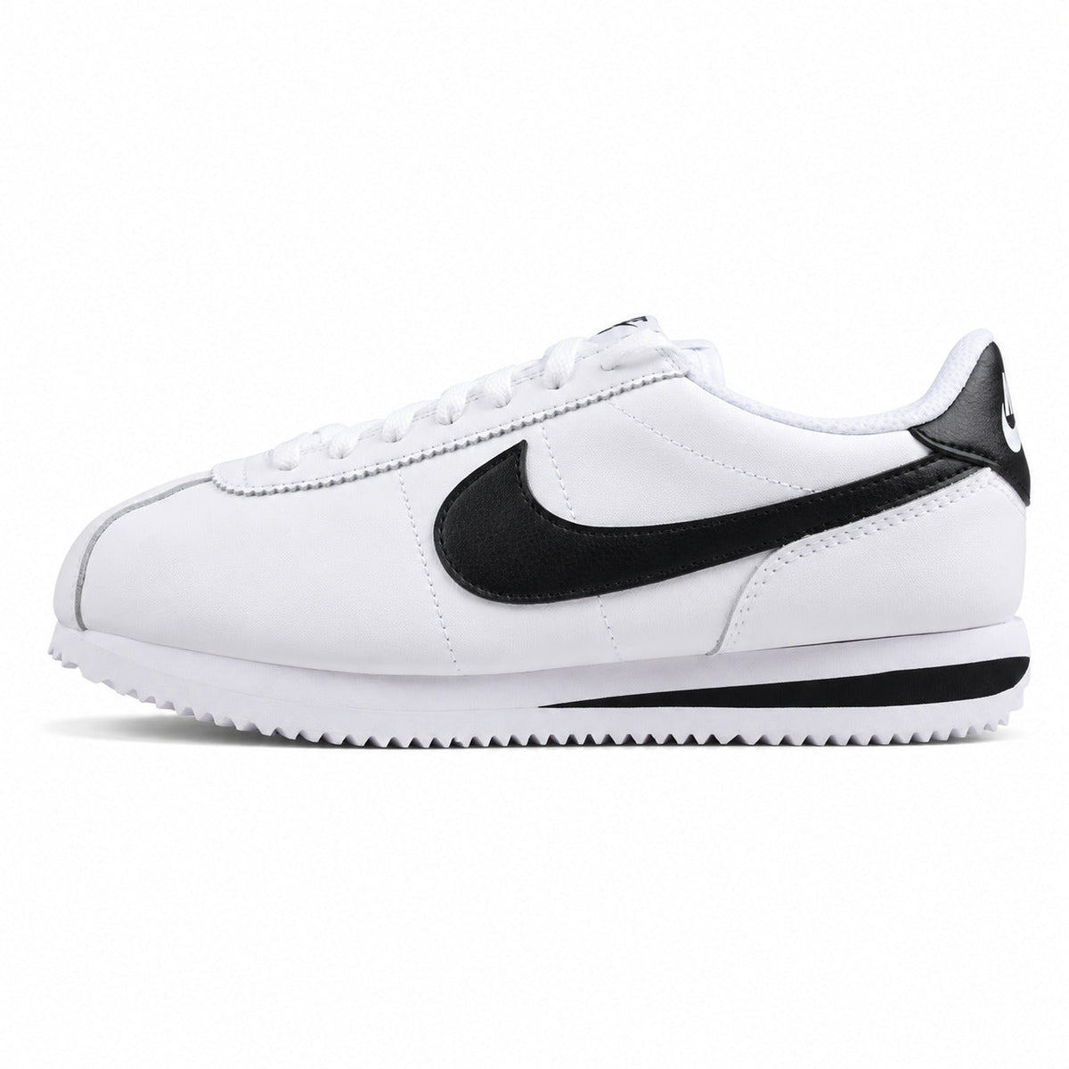 Nike Cortez blanco negro lateral izquierda
