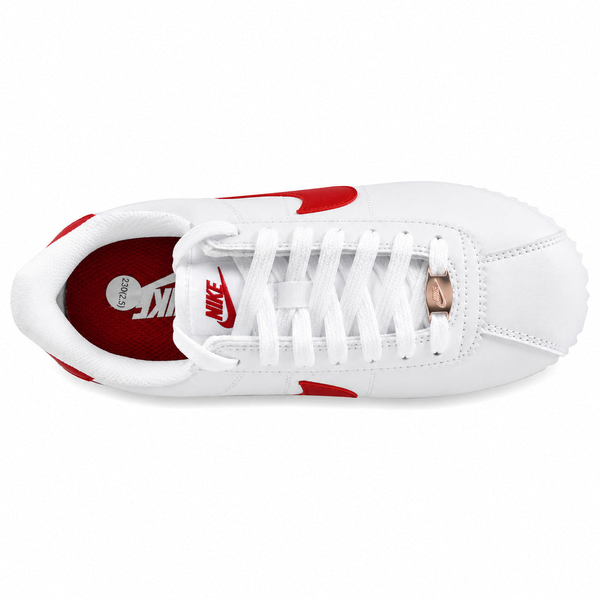 Nike Cortez blanco rojo azul vista superior