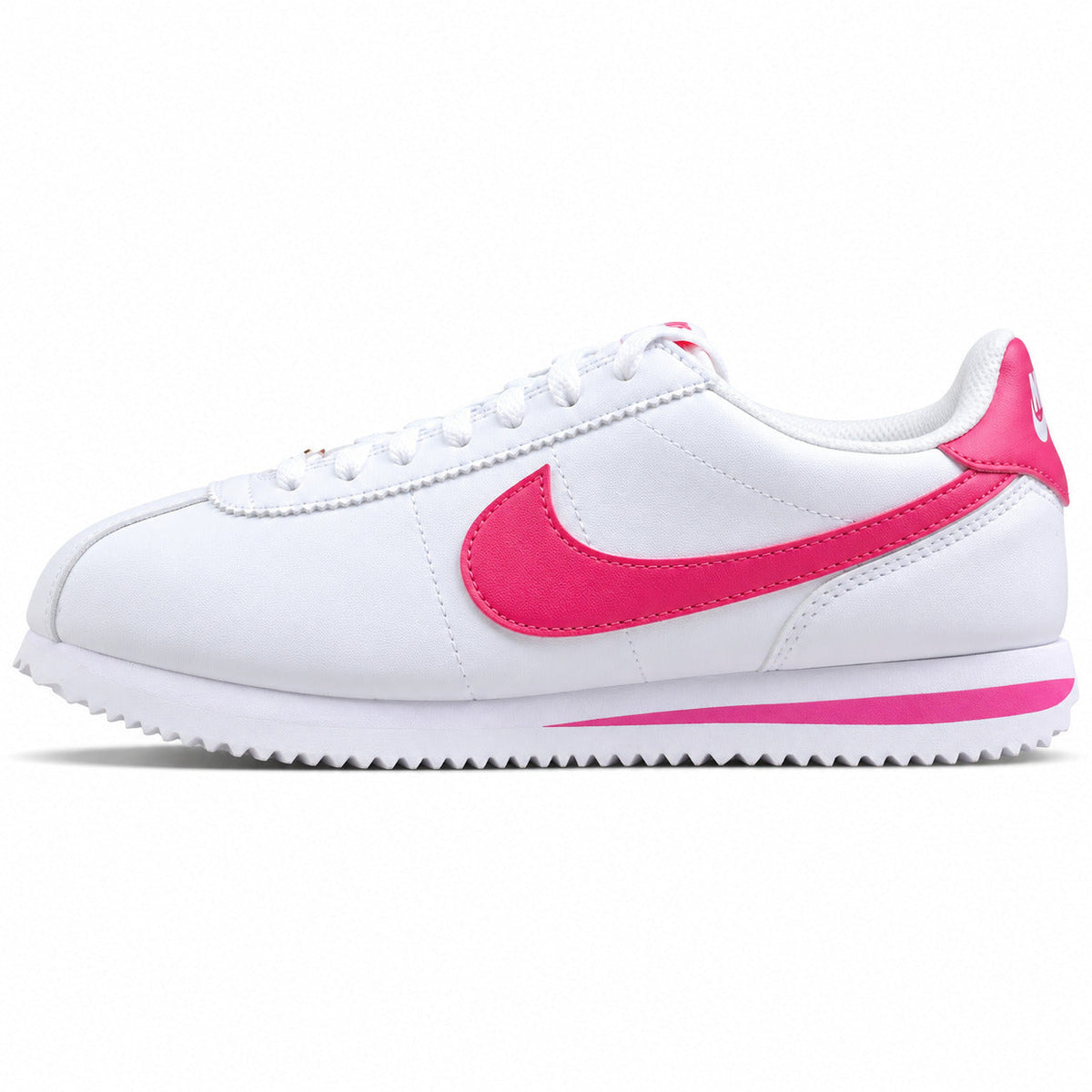 Nike Cortez blanco rosa lateral izquierda