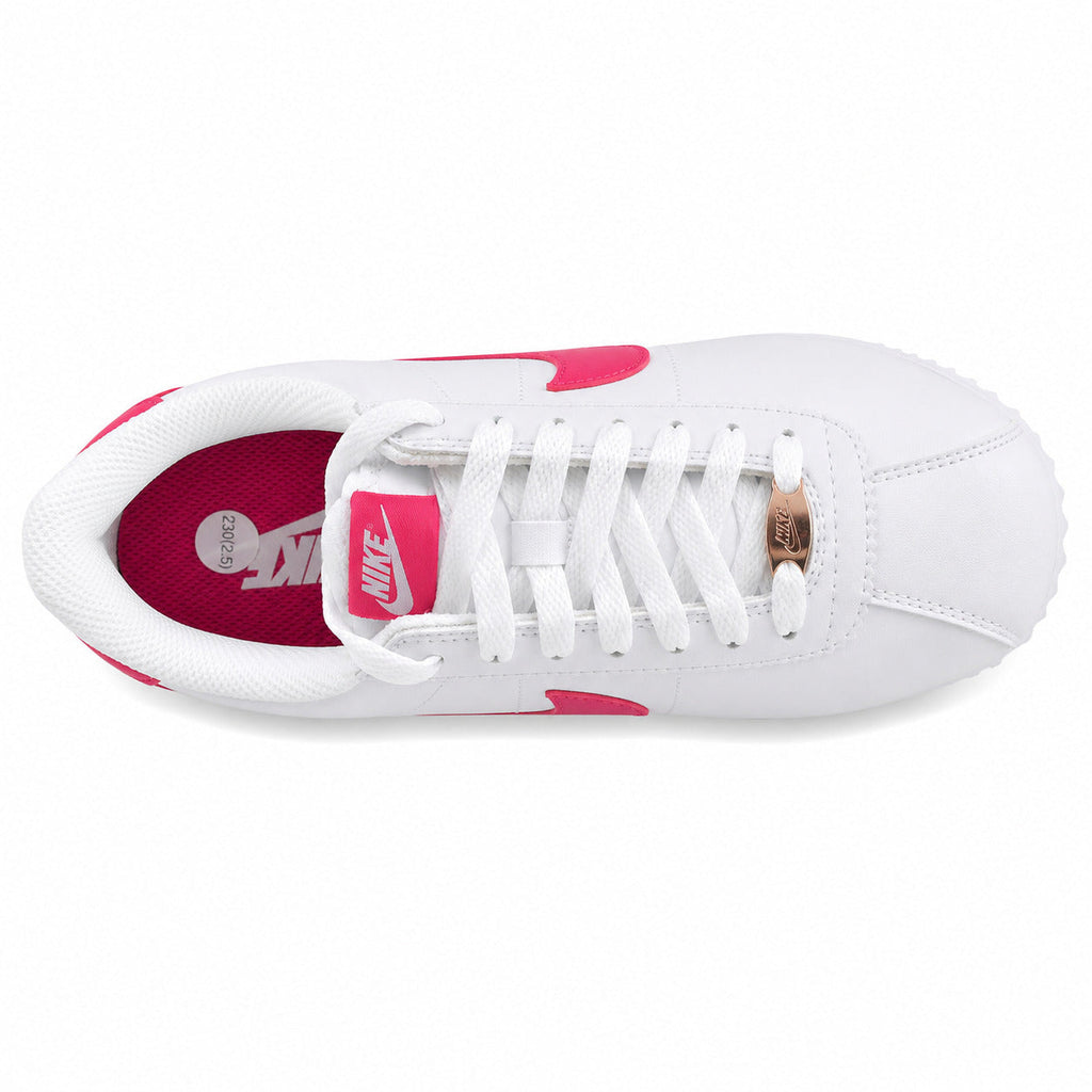 Nike Cortez blanco rosa vista superior