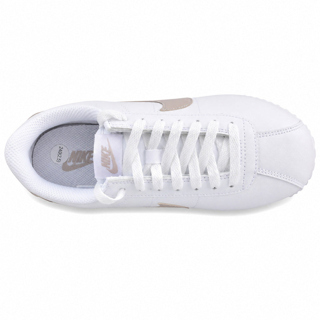 Nike Cortez blanco topo vista superior
